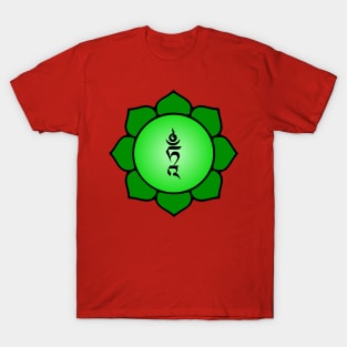 Tibetan Mantra Seed Syllable Bija Of Green Tara T-Shirt